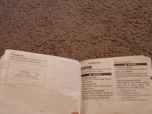 2001 Yamaha Big Bear 400 4X4 Owners Manual - Foto 3 di 3
