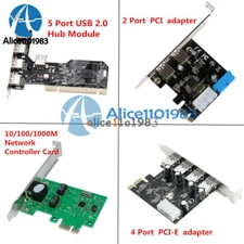 PCI/PCI-E Express 4Pin&20Pin USB 2/3.0 2/4/5 Ports Panel Controller Card Adapter