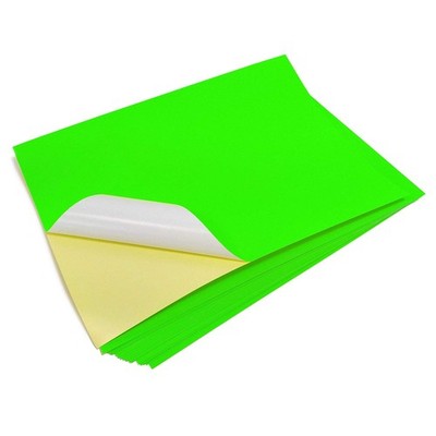 Evergreen Goods fluoreszierender Papieraufkleber, A4, 20 Blatt, neongrün, las...