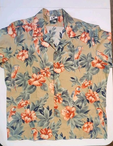 Hilo Hattie Hawaiian Shirt Mens 3XL Aloha Floral 100% Cotton Made in Hawaii VTG