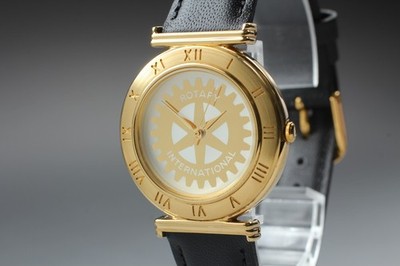 Vintage 1994 Seiko Rotary International V811-217A Gold Quartz Mens