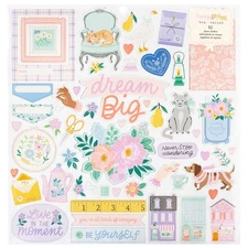 American Crafts Foam Stickers 12"X12" 120/Pkg-Poppy And Pear