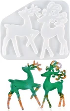 Elk Reindeer Christmas Ornament Resin Mold