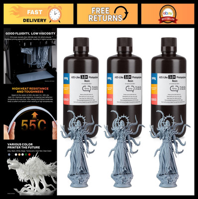 High Precision 3D Printer Resin, ABS-Like, Fast Curing, Heat-Resistant, Grey 300