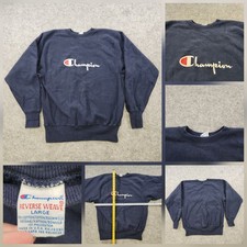 VTG 90s Champion Reverse Weave Sweatshirt Mens Large Embroidered Pullover USA