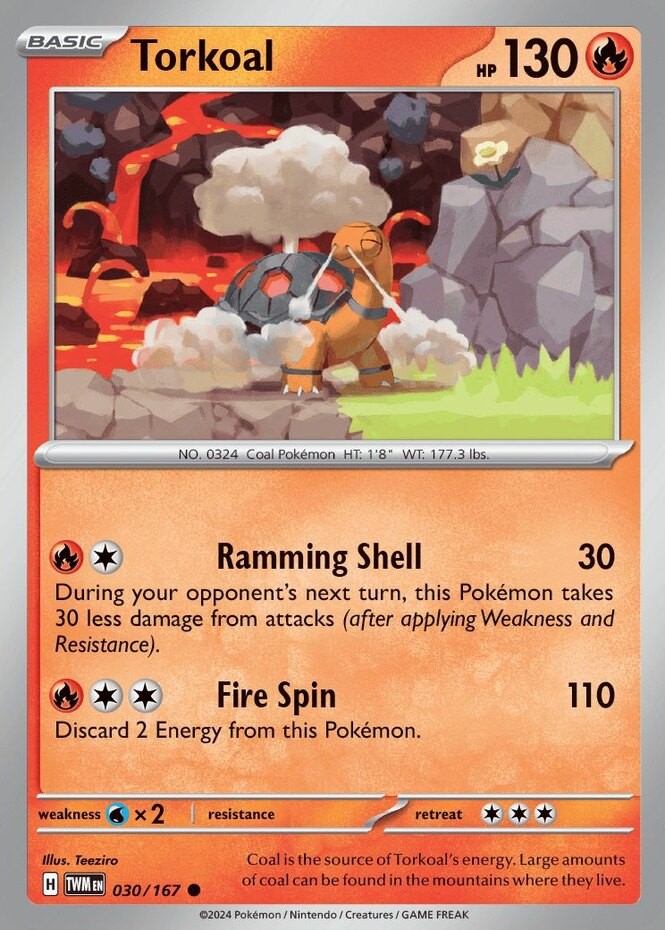 Torkoal - 030/167 - Common - Near Mint