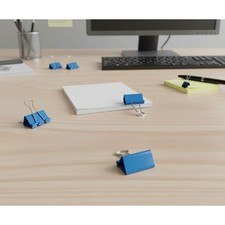 9 pcs Blue Binder Clips Medium Metal Paper Clamps Office Supplies 1/2 inch