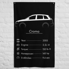 Croma 2005 Car Silhouette Flag 3x5 ft Garage Banner Man Cave Wall Decor Gift