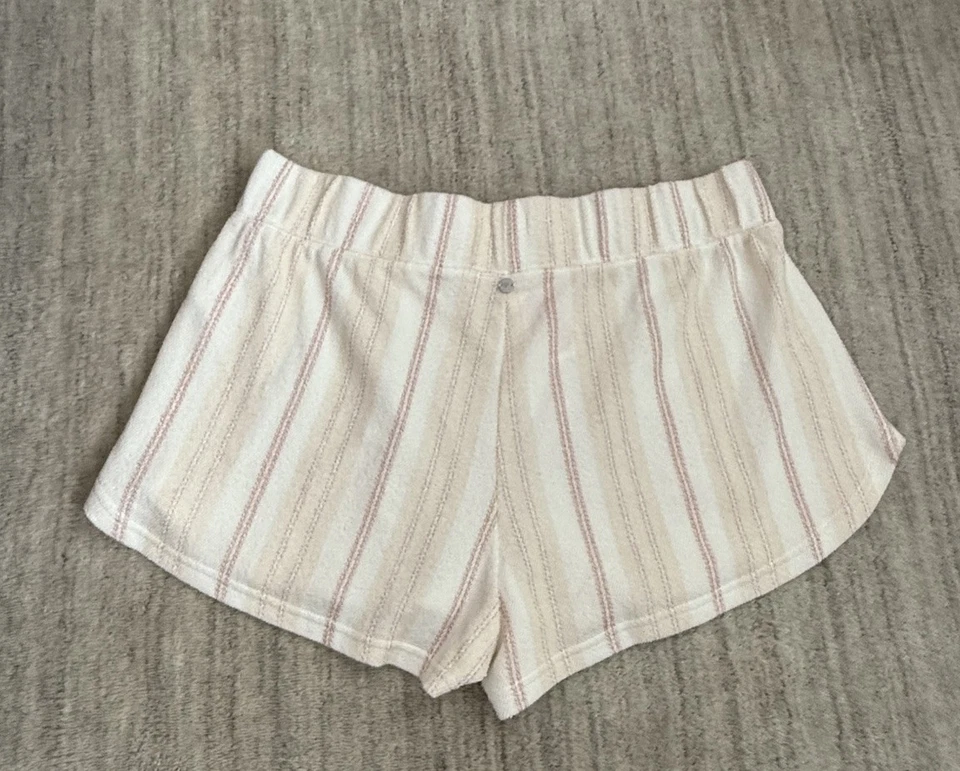 Pantalones Cortos Roxy Drop A Wave Nuevos con Etiquetas Para Mujer XXL Mezcla de Algodón a Rayas Cintura Alta Playa Foto 2 de 4