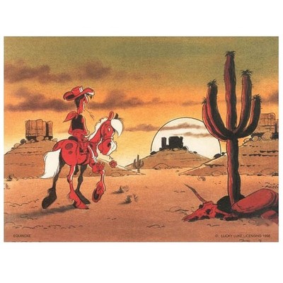 Poster Plakat Offset Equinoxe Lucky Luke I'm a poor lonesome cowboy (40x30cm)