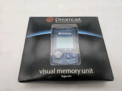 Sega Dreamcast VMU Blue MK-50121 CIB OEM Original Authentic Visual Memory Card
