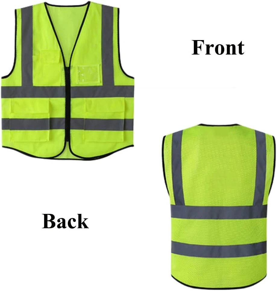 HYCOPROT High Visibility Mesh Safety Reflective Vest with X-Large, Yellow  image 5