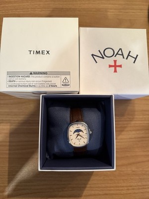Noah x Timex Oval Moon Phase Watch Brown/Steel Brand New in Box