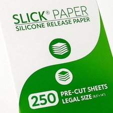 Slick Paper Silicone Release Paper - Legal Size 8.5x14 Fits in Printer