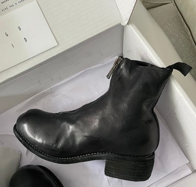 NEW! GUIDI PL1 Front Zip Soft Horse Full Grain Leather Ankle Boots