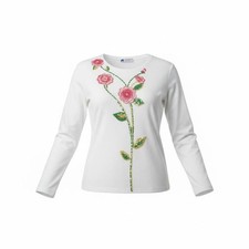 White and pink sequin flower