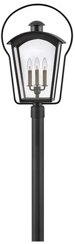 Hinkley Yale 26 3/4" High Black 3-Light Outdoor Post Light - Picture 2 of 8