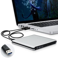 Ultra Slim USB 3.0 DVD CD RW Drive Writer Player for MacBook Pro Air iMac PC ...