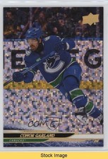 2024-25 Upper Deck Series 2 Rainbow Speckled Foil Conor Garland #429 READ 3d2