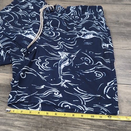 Nautica Swim Shorts Mens Size Large Blue Boardshorts Trunks Swordfish - Picture 11 of 13