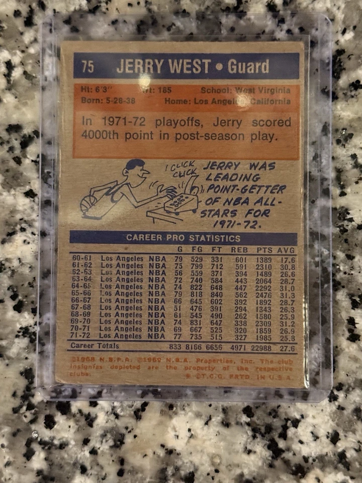 1972-73 Topps - Jerry West #75 Foto 2 de 2