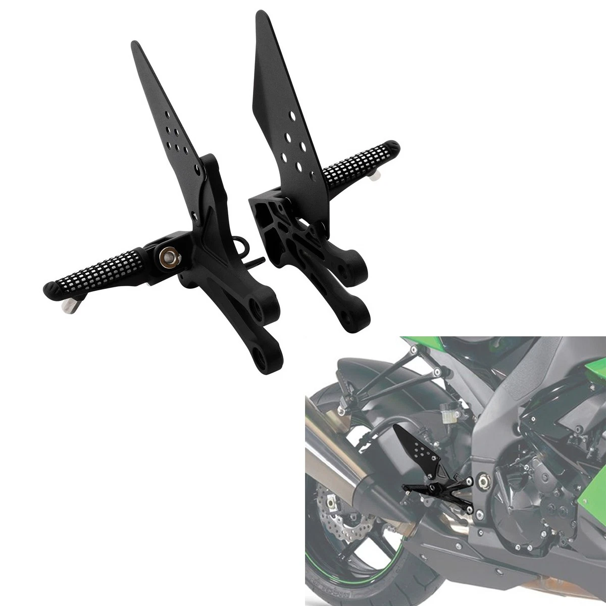 Motorcycle Foot Pegs & Pedal Pads for Kawasaki Ninja ZX10R for