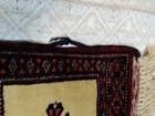 Vintage 12x12 Baluchi Tribal Hand-Knotted Wool Rug - Salesman Sample / Bag Face — photo 5