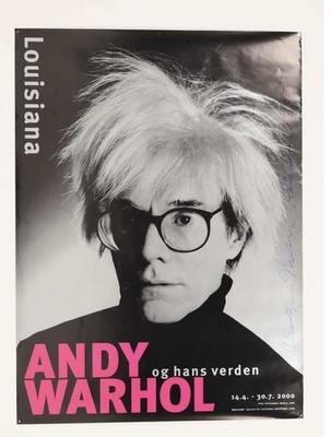 Andy Warhol: Christopher Makos signiertes Ausstellungsplakat