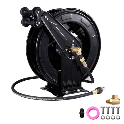#ad #ad Pressure Washer Hose Reel W Jumper Hose for 3 8quot; X 50ft 4000PSI Retractable $122.46