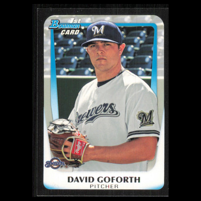David Goforth #BDPP50 2011 Bowman Draft Picks - Prospects Milwaukee Brewers Card