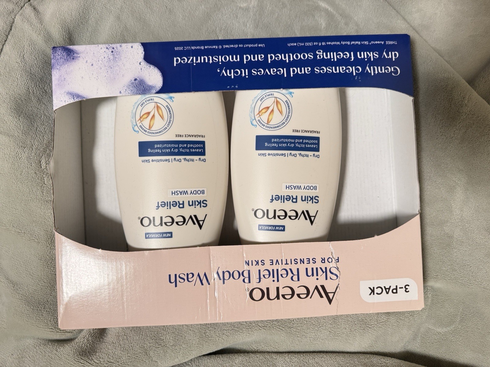 Aveeno Skin Relief Body Wash 3-Pack 18 fl oz Fragrance-Free Moisturizing