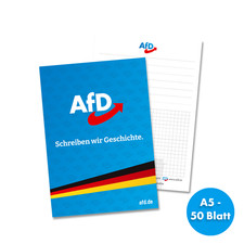 Set aus Schreiblock A 5 und Kugelschreiber AfD"  Mut zur Wahrheit "