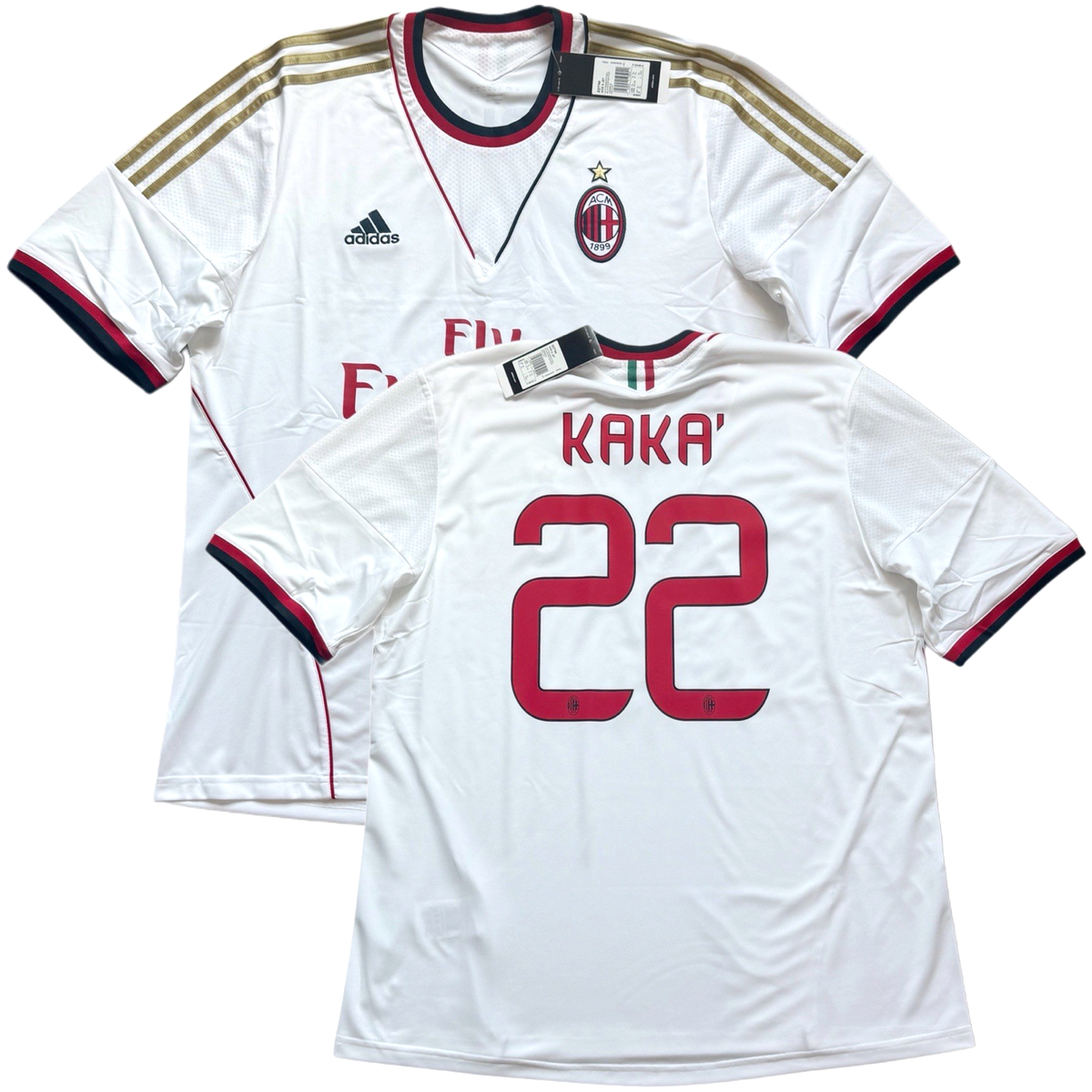 13-14 AC MILAN HONDA 10番　 away M 2013/14 Ac Milan Away Jersey #10 Kaka XL adidas Soccer Champions