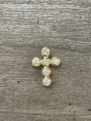 14K YG natürlicher Diamant Einfassung Anhänger UVP 1300 $