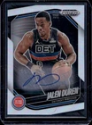 2024-25 Panini Prizm Black Jalen Duren Auto Autograph Silver Prizm #190 Pistons