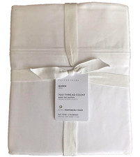Pottery Barn 700 THREAD COUNT Queen Sheet Set White NWT