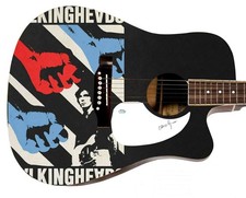 David Byrne of The Talking Heads Signed Custom Graphics 1/1 Guitar ACOA
