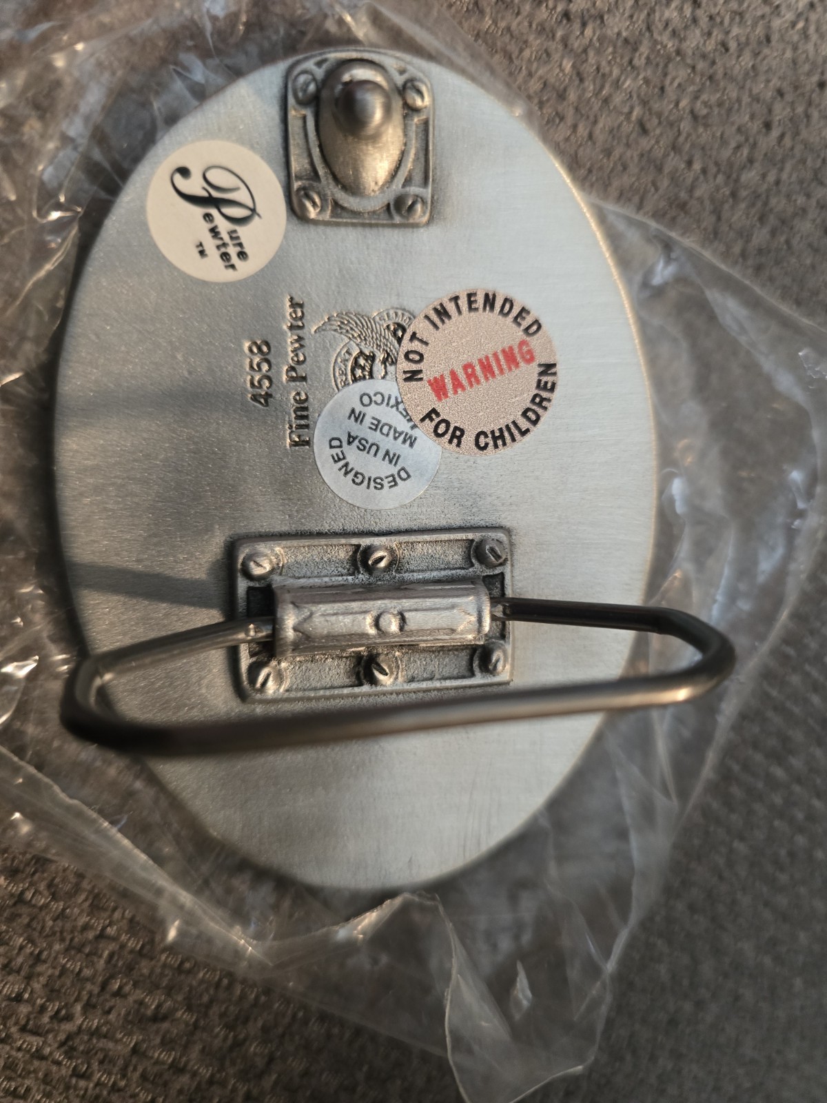 Christian Fish symbol statement solid Pewter belt… - image 3