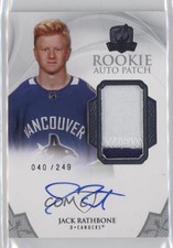 2020-21 Upper Deck The Cup Rookie 40/249 Jack Rathbone #168 Patch Auto 3hd