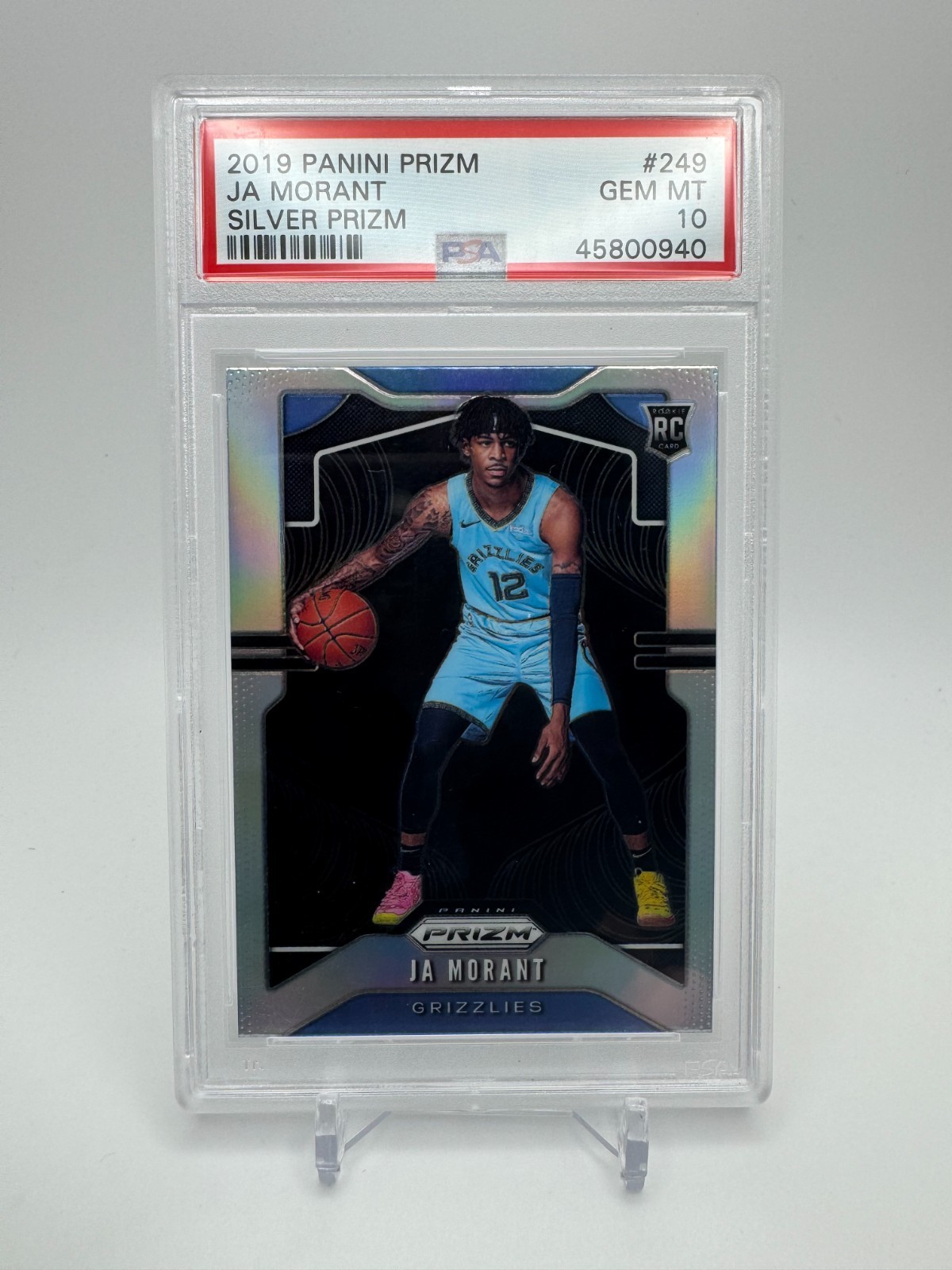 2019 Ja Morant Panini Prizm Silver #249 RC Rookie PSA 10
