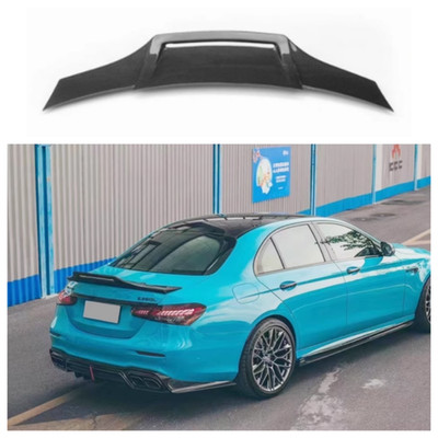 For Mercedes-Benz E63 AMG 2021-23 REAL CARBON FIBER Rear Trunk Spoiler Wing Lip