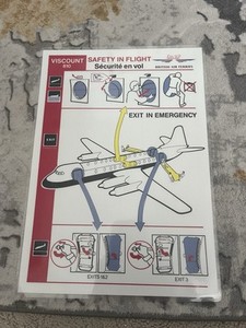 British Air Ferries Viscount 810 Safety Card