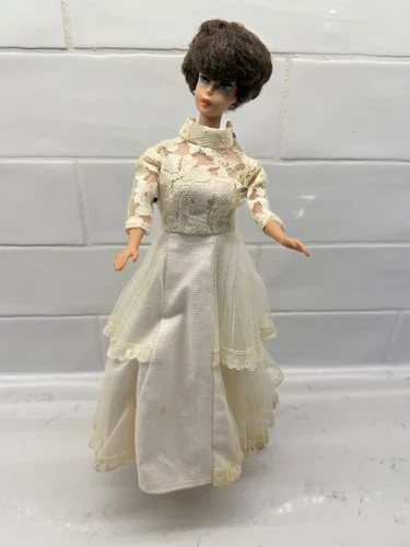 Vintage Barbie Wedding Gown high collar lace  1960s..DOLL NOT INCLUDED