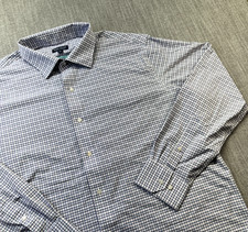 Peter Millar Crown Crafted Button Down Shirt Mens 2XL Flex Finish Purple Blue