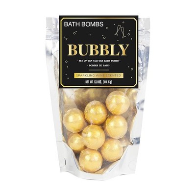 Bathsecco Sekt Glitzer Badebomben 10er Pack