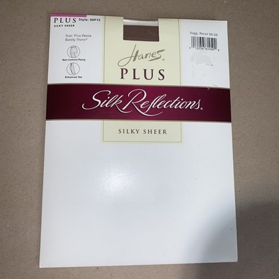 Hanes Plus Silk Reflections Silky Sheer Plus Petite Barely There VTG  99