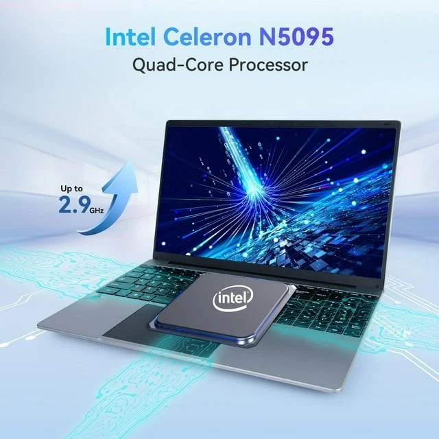 15.6 inch Laptop 12GB DDR4 512GB SSD Quad-Core Intel Celeron N5095 Processors - Image 4 of 4