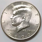 2000 D Kennedy Half Dollar 50C Attractive Natural Toning Denver Mint Coin