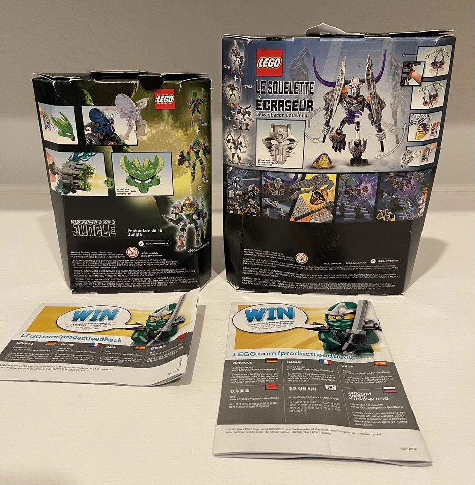 LEGO BIONICLE Calavera Basher 70793 y Protector de la Selva 70778 Lote Caja Solo 2015 Foto 2 de 4