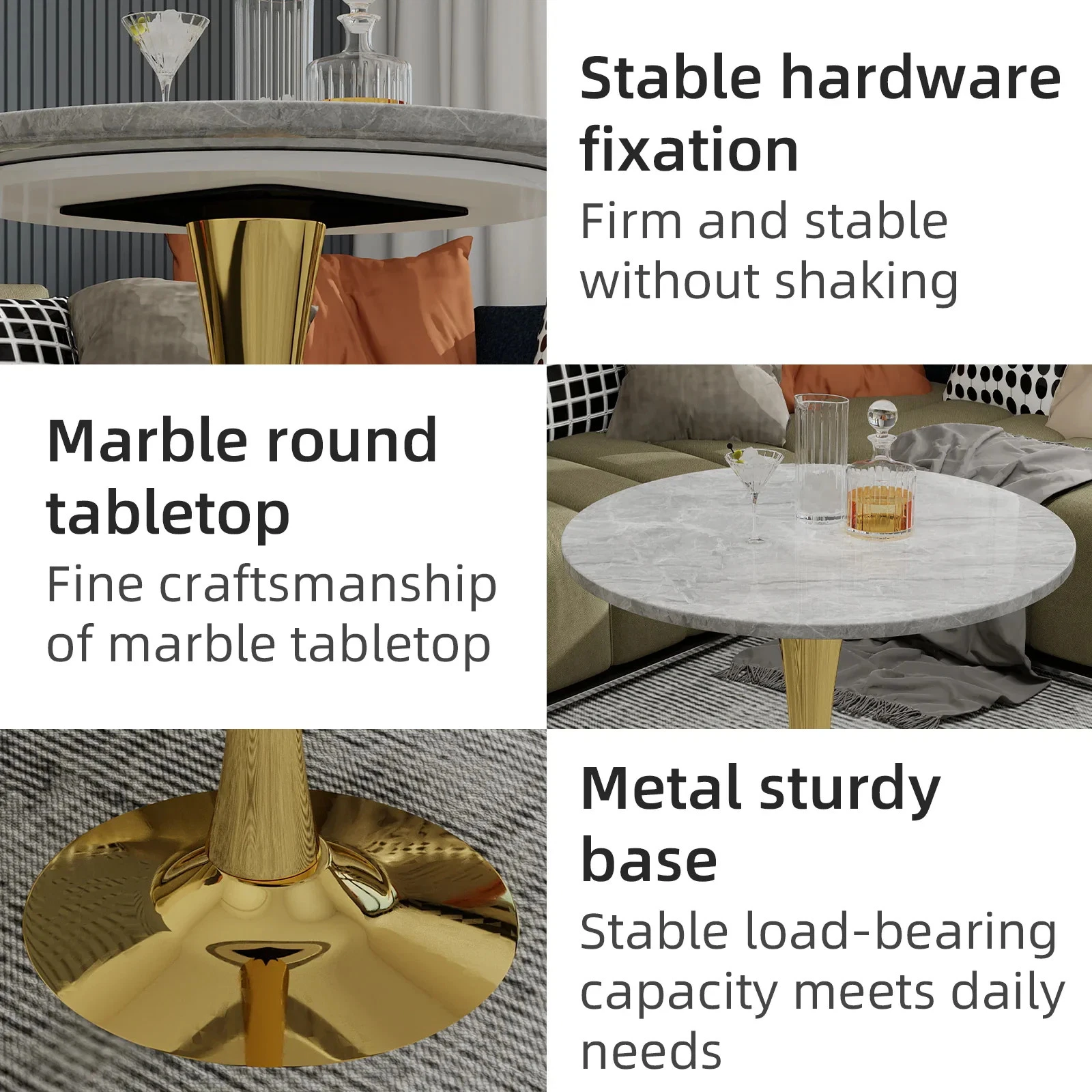 gold coffee table